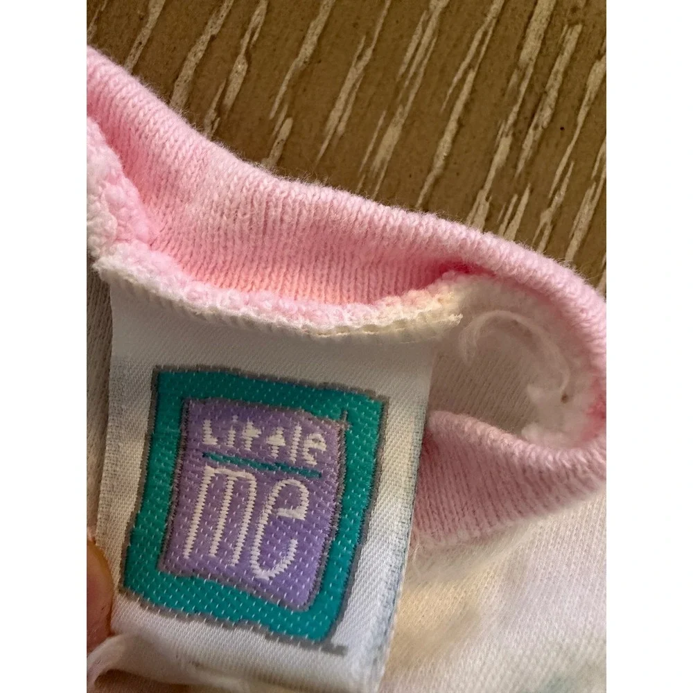Vintage Baby Girls 6-9 Months Romper Sleeper Lot Pink Pastel Teddy Bear Ruffle